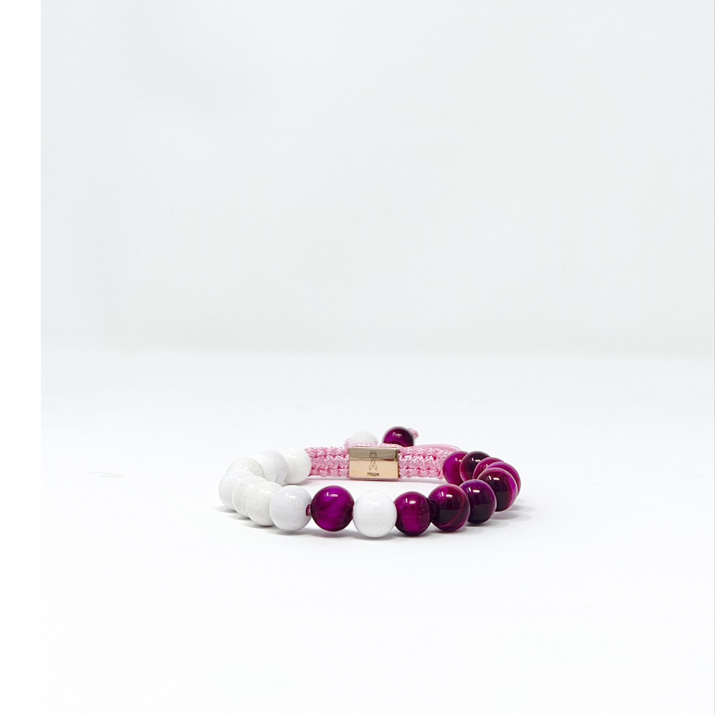 Pink Tiger's Eye and White Alabaster Bracelet | 2Days Eve
