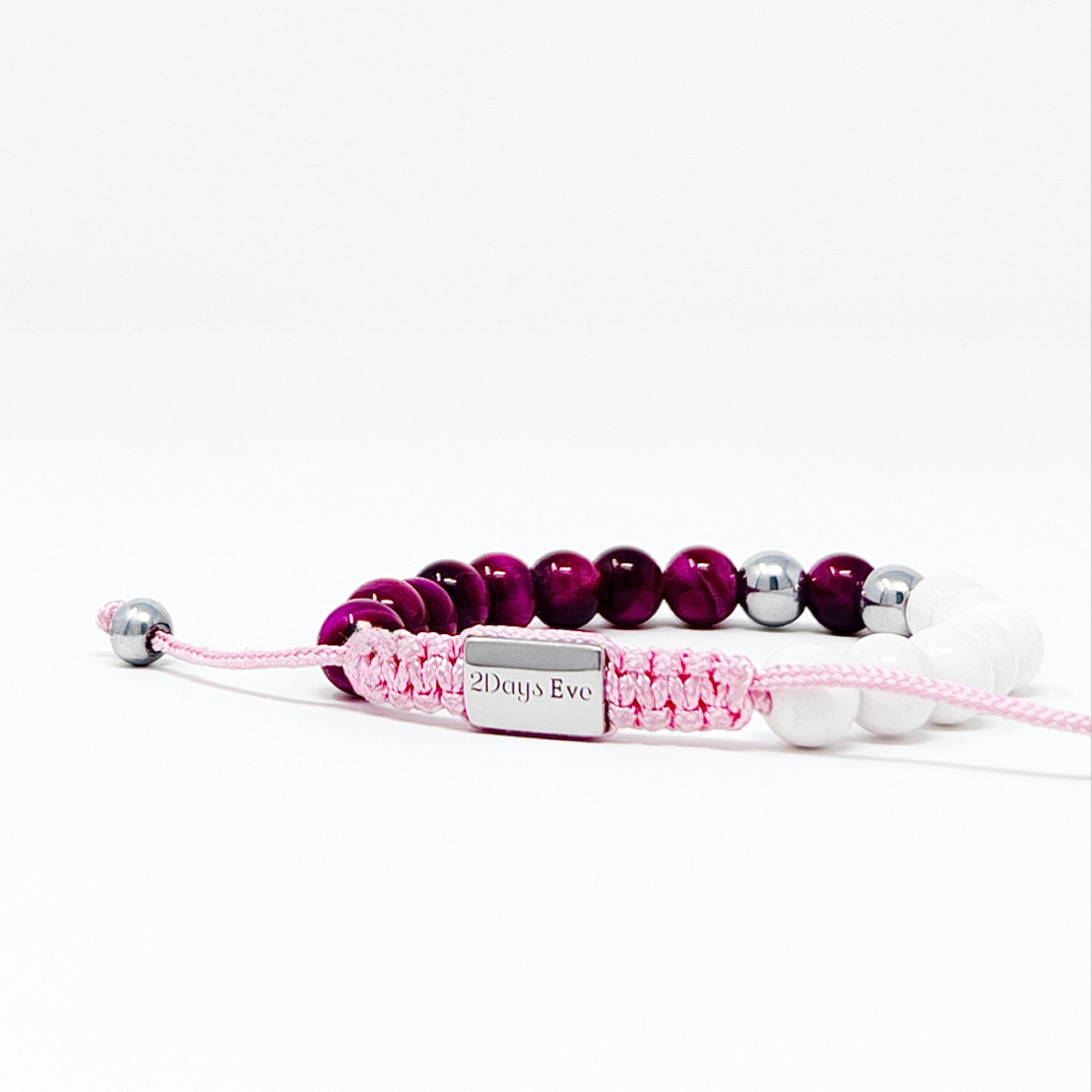 Pink Tiger Eye Bracelet | Breast Cancer Awareness Bracelet | 2Days Eve