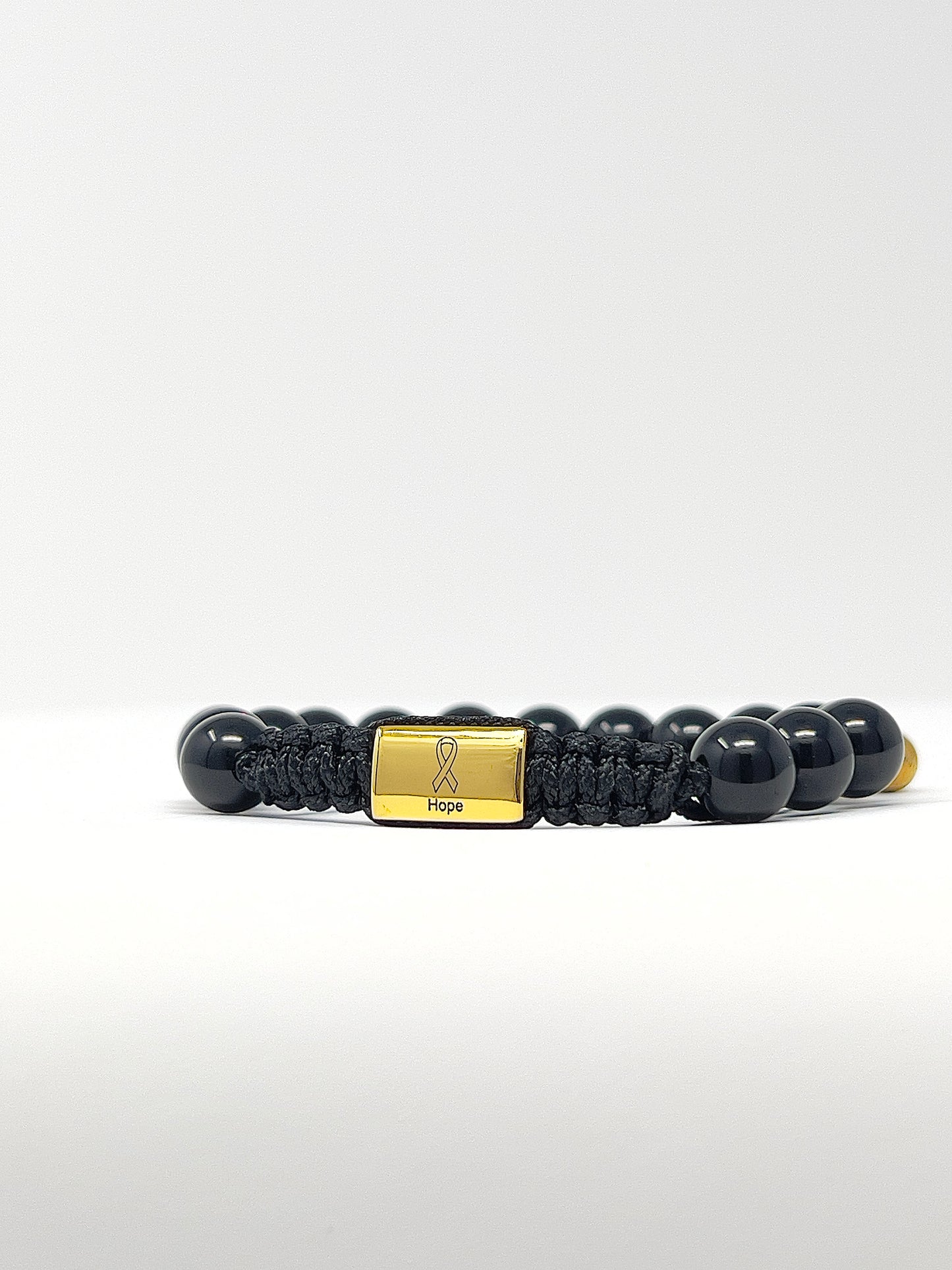 Skin Cancer Awareness Bracelet | Black Onyx Gold | 2Days Eve