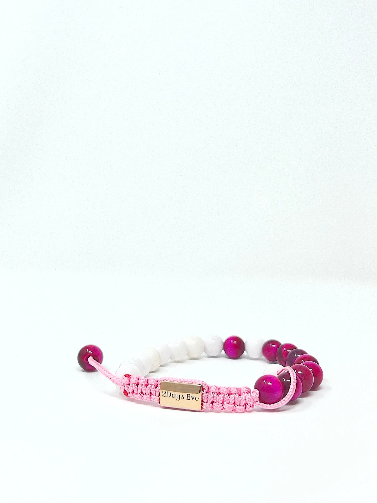 Pink Tiger's Eye and White Alabaster Bracelet | 2Days Eve