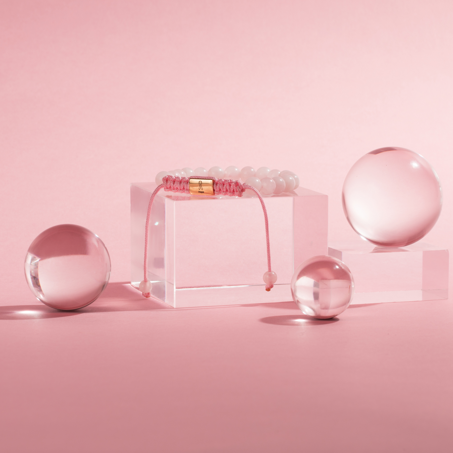 Healing Crystal Bracelet | Rose Breast Cancer Awareness | 2Days Eve